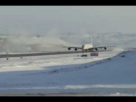 Airbus A380 – Decolando em Nunavut – Canadá