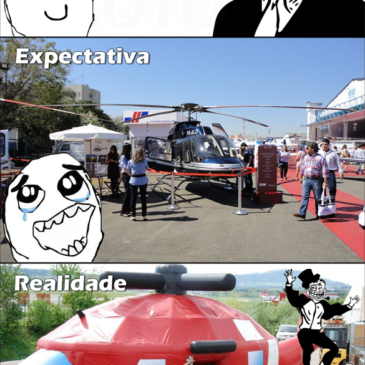 Quero entrar em um helicóptero