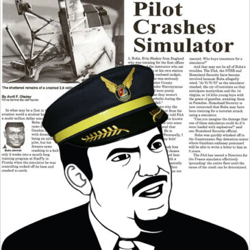 Student pilot crashes simulator