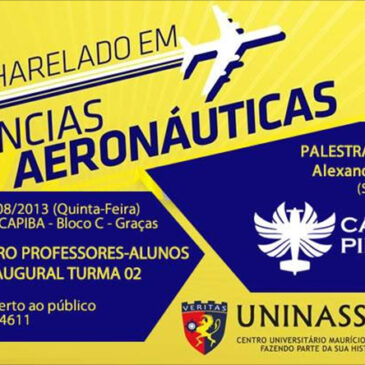 Estaremos na palestra do curso de Ciências Aeronáuticas da UniNassau – Recife