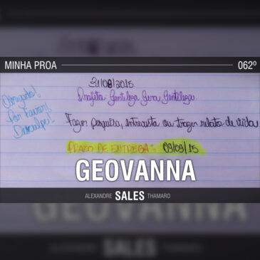 Geovanna | Minha Proa: 062